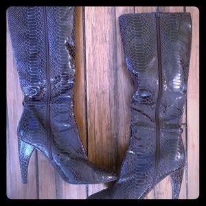 Knee High Sam Edelman Croc Embossed Boot